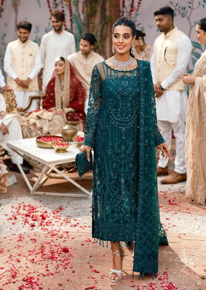 Kanwal Malik Organza Suit-Green-Organza-Aarasta
