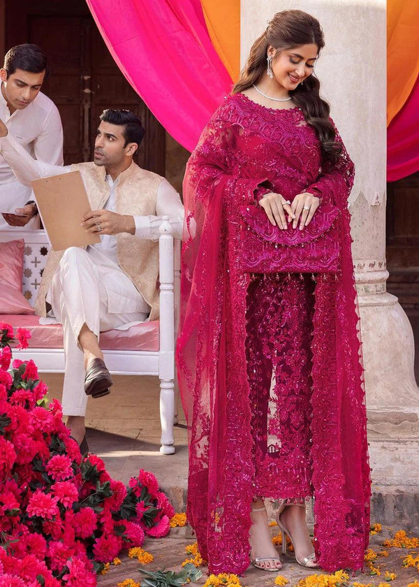 Kanwal Malik Net Suit-Pink-Net-Aarasta
