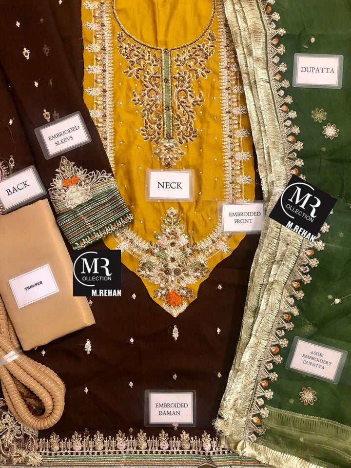 Khuda Buksh Chiffon Suit-Aarasta