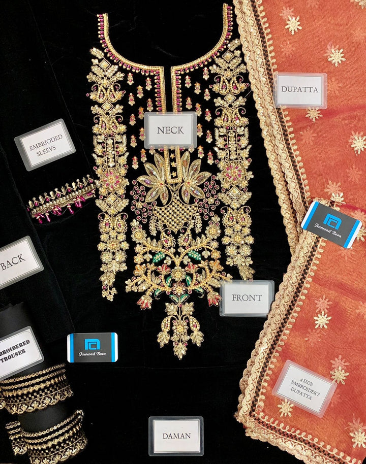 Khuda Buksh Velvet Suit-Aarasta