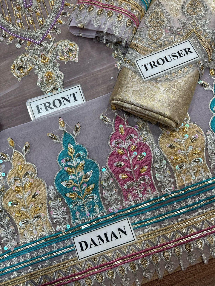 Khuda Buksh Organza Suit-Aarasta