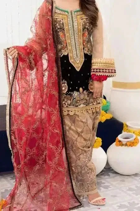 Khuda Buksh Chiffon Suit-Aarasta