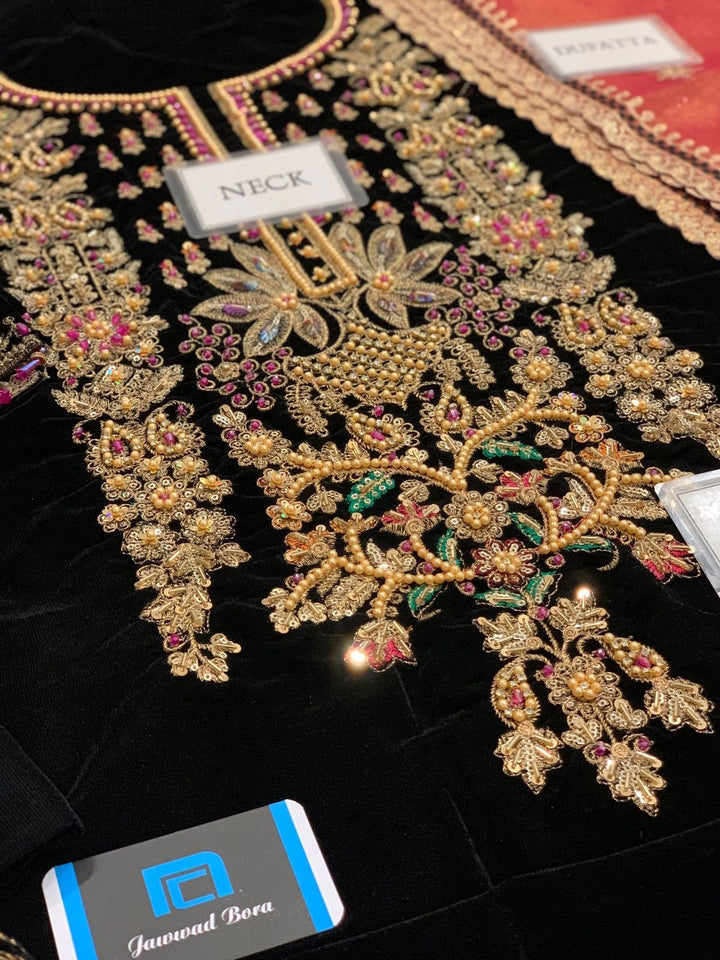 Khuda Buksh Velvet Suit-Aarasta