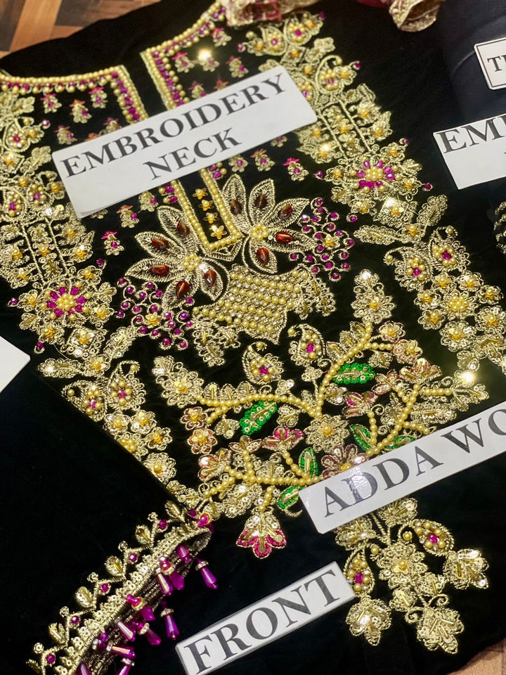 Khuda Buksh Velvet Suit-Aarasta