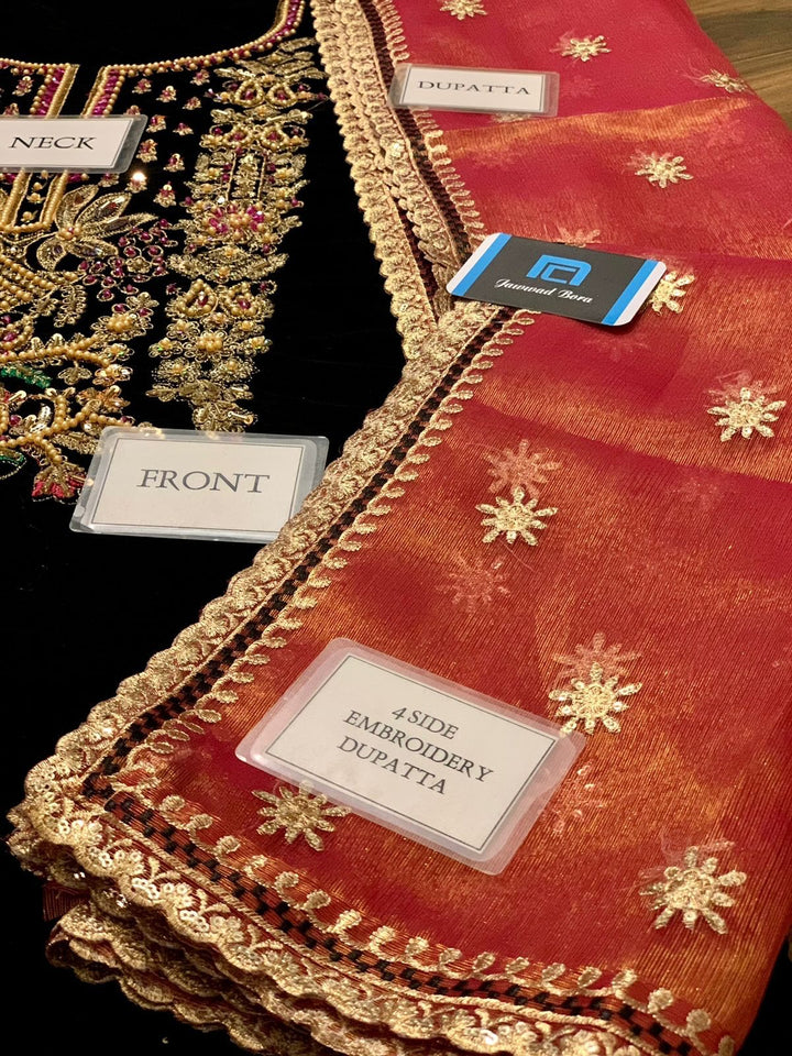 Khuda Buksh Velvet Suit-Aarasta