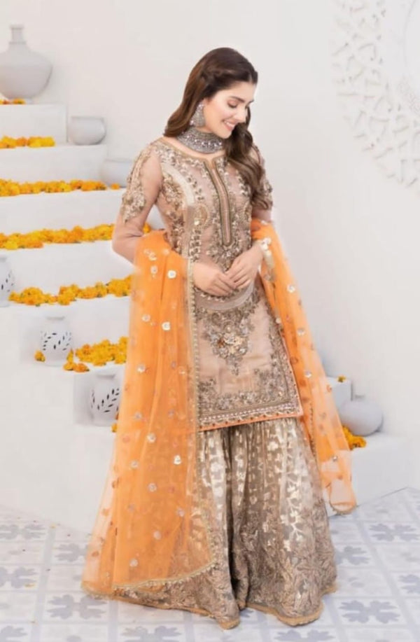 Khuada Baksh Masuri Suit-Peach-Masuri-Aarasta