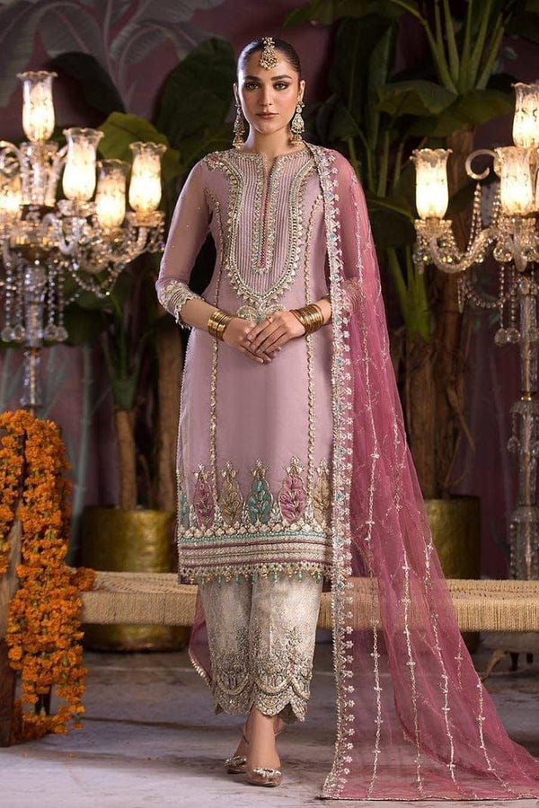 Khuda Buksh Organza Suit-Pink-Organza-Aarasta