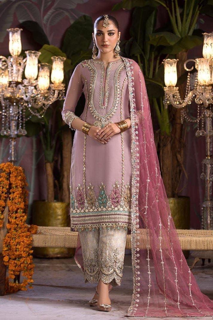 Khuda Buksh Organza Suit-Pink-Organza-Aarasta