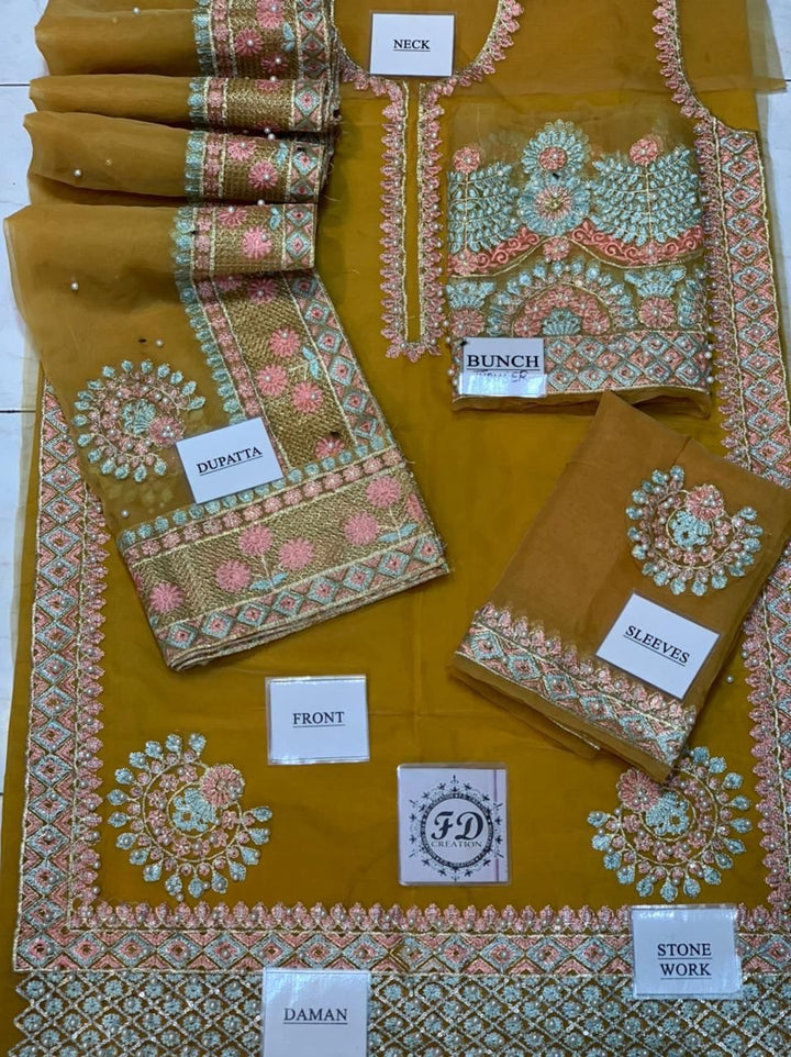 Akbar Aslam Organza Suit-Aarasta