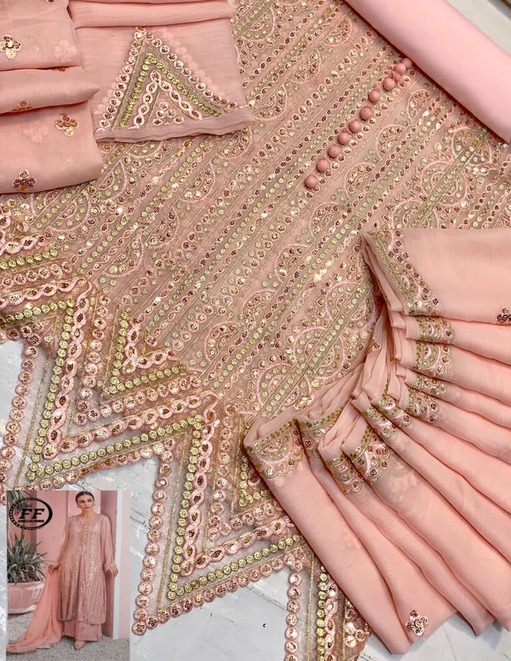 Laam Chiffon Suit-Aarasta