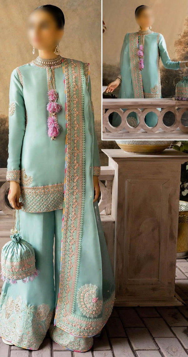 Laam Organza Suit-Green-Organza-Aarasta