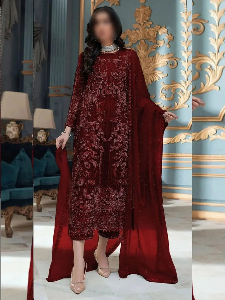 Laam Net Suit-Red-Net-Aarasta