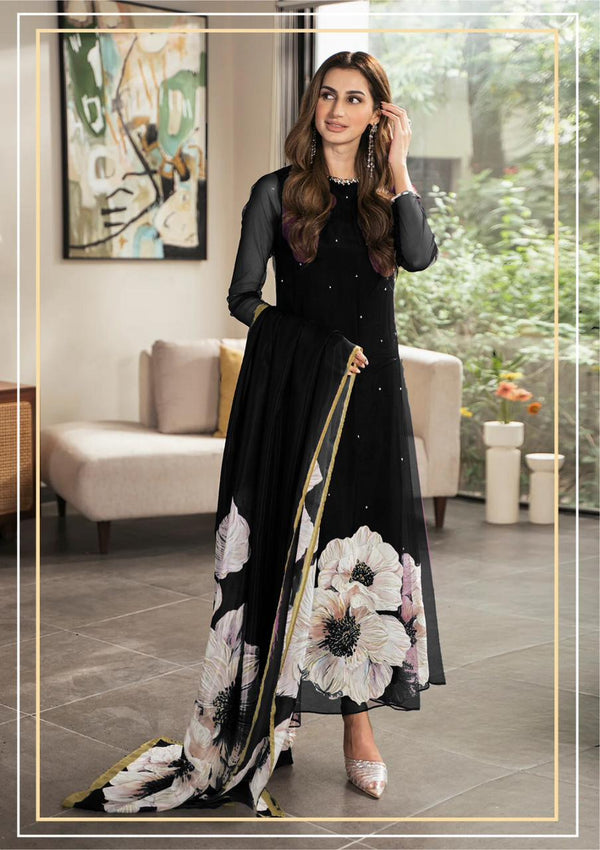 Lulusar Silk Suit-Black-Silk-Aarasta