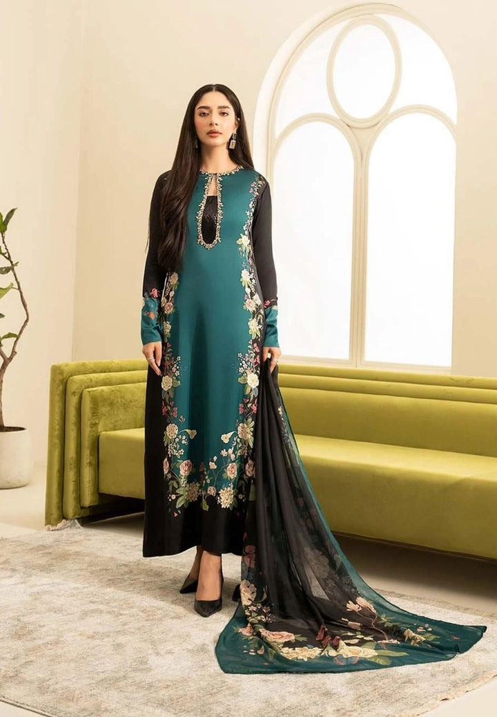 Lulusar Silk Suit-Black-Silk-Aarasta
