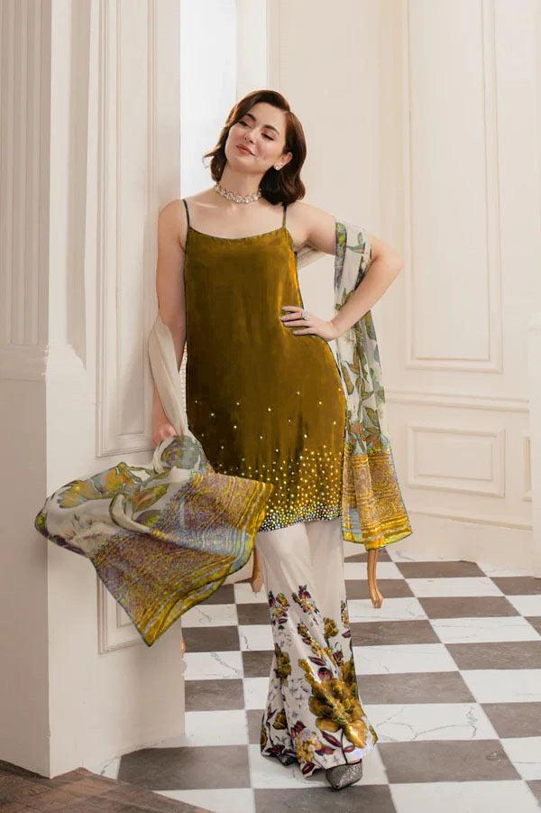 Lulusar Silk Suit-Mustard-Silk-Aarasta