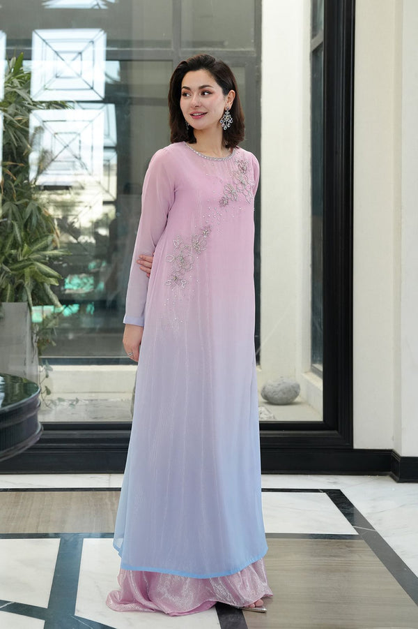 Lulusar Chiffon Suit-Pink-Chiffon-Aarasta