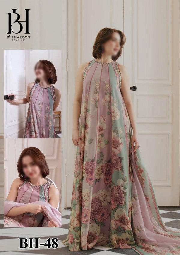 Lulusar Silk Suit-Pink-Silk-Aarasta