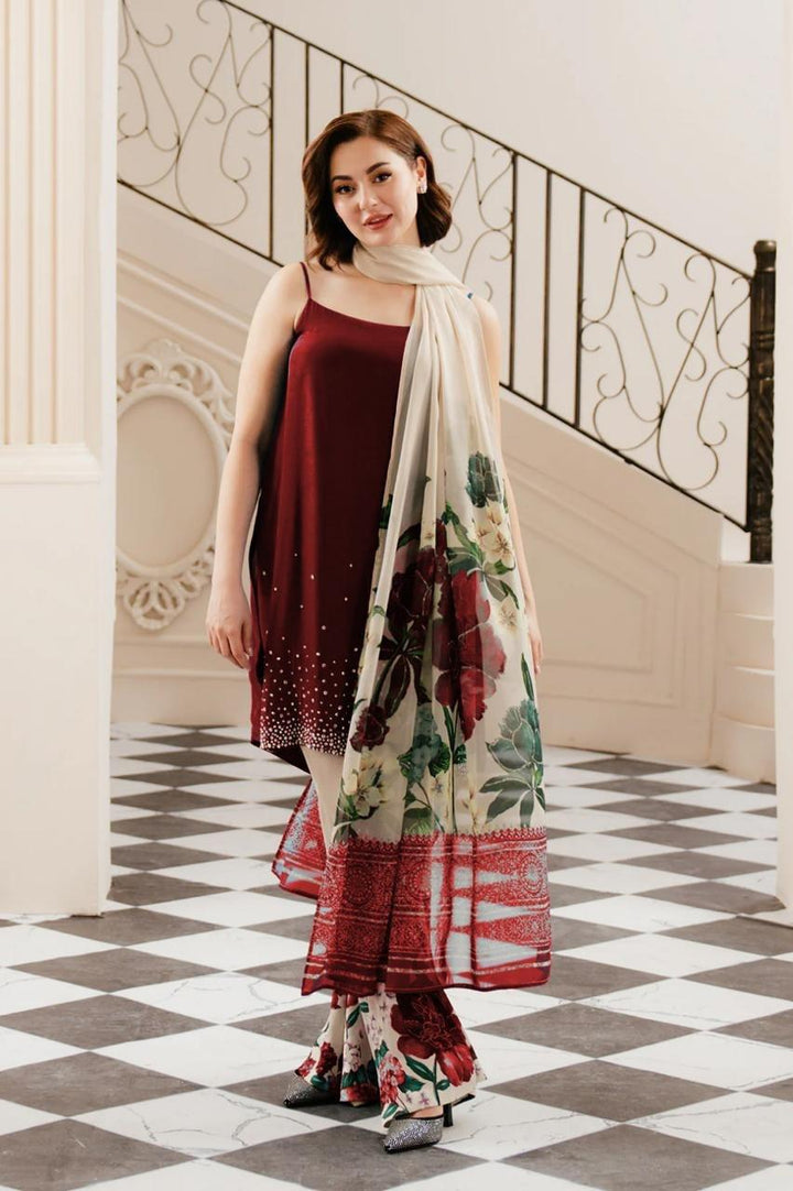 Lulusar Silk Suit-Red-Silk-Aarasta