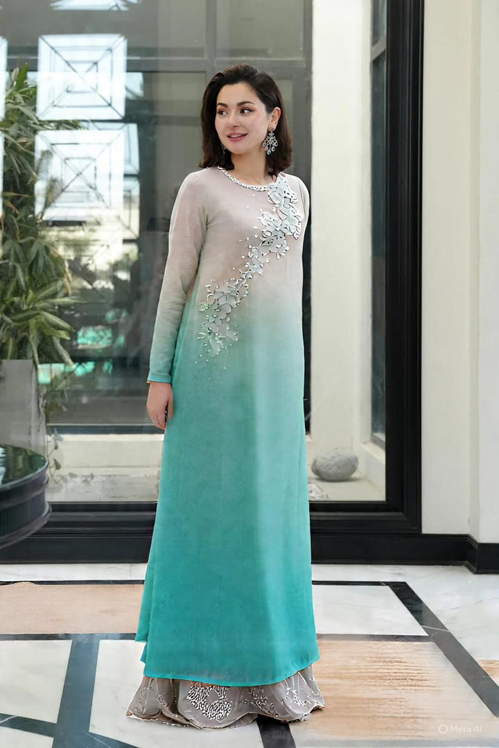 Lulusar Chiffon Suit-Sea Green-Chiffon-Aarasta