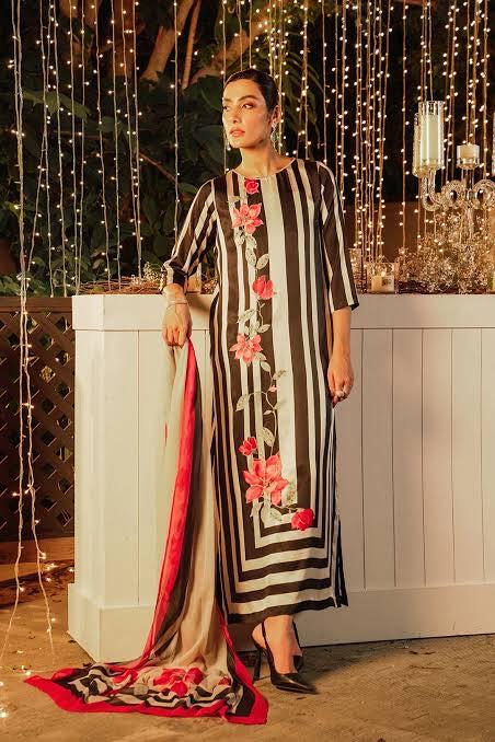 Lulusar Silk Suit-White-Silk-Aarasta