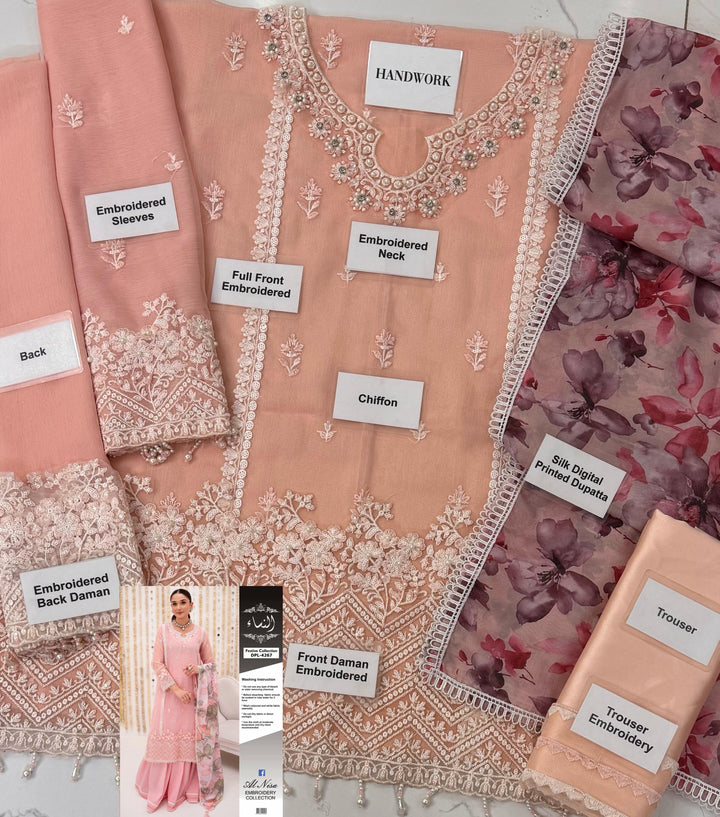 Maliha Kamal Chiffon Suit-Aarasta