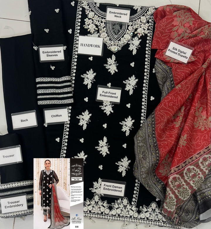 Maliha Kamal Chiffon Suit-Aarasta