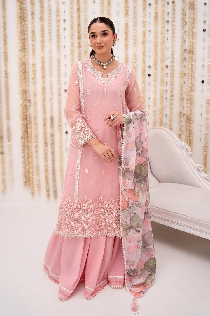 Maliha Kamal Chiffon Suit-Pink-Chiffon-Aarasta