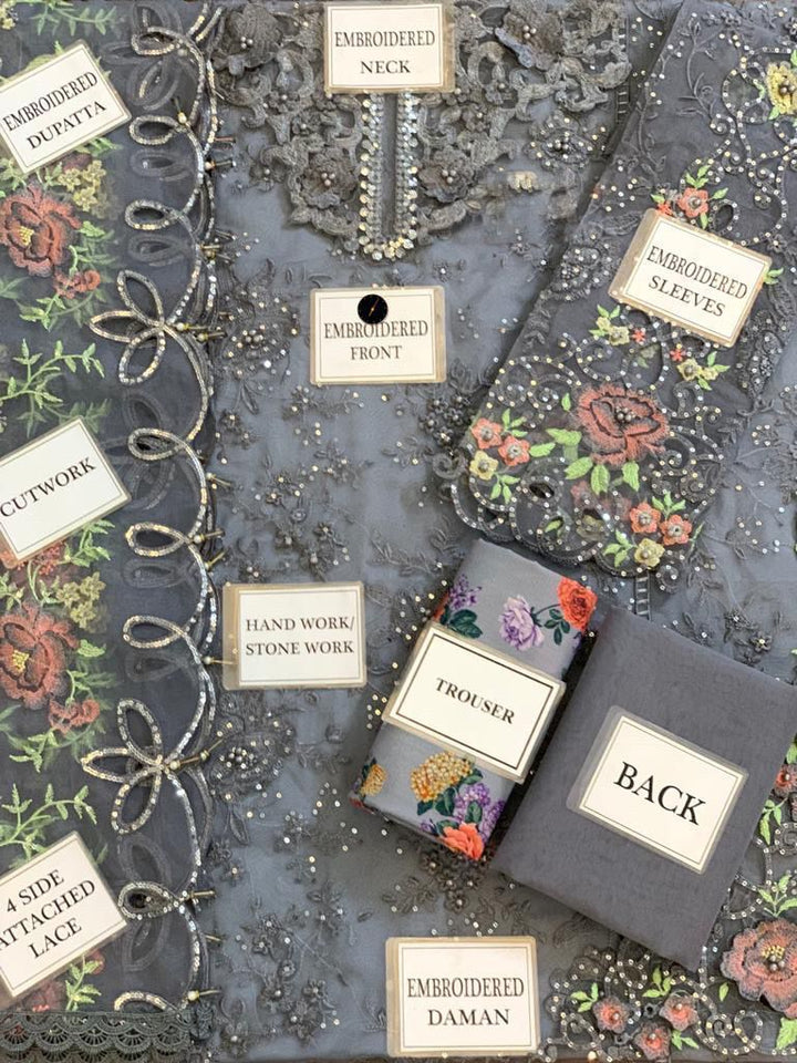 Maria B Organza Suit-Aarasta