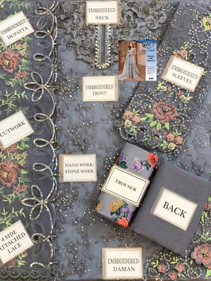 Maria B Organza Suit-Aarasta