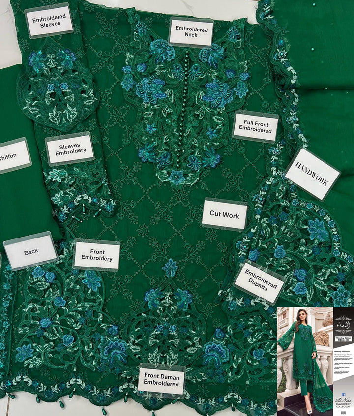 Maria B Chiffon Suit-Aarasta