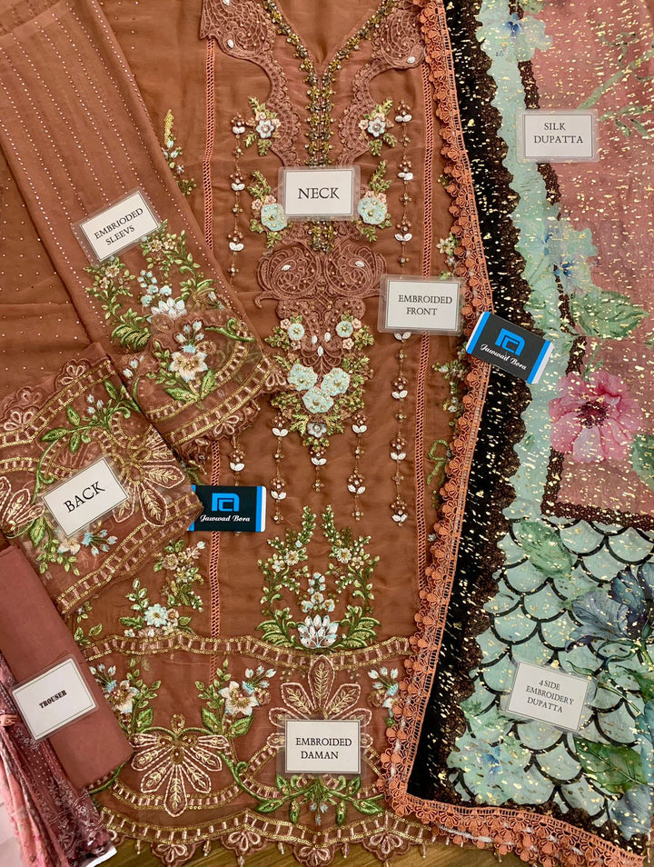 Maria B Chiffon Suit-Aarasta