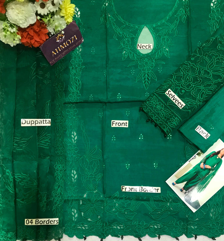 Maria B Silk Suit-Aarasta