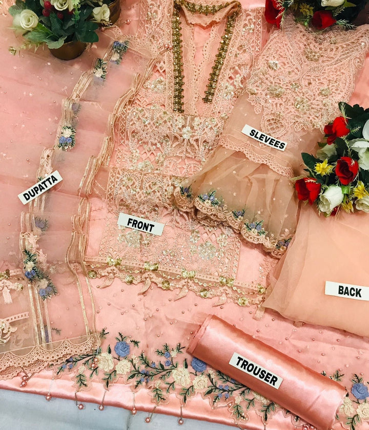 Maria B Organza Suit-Aarasta