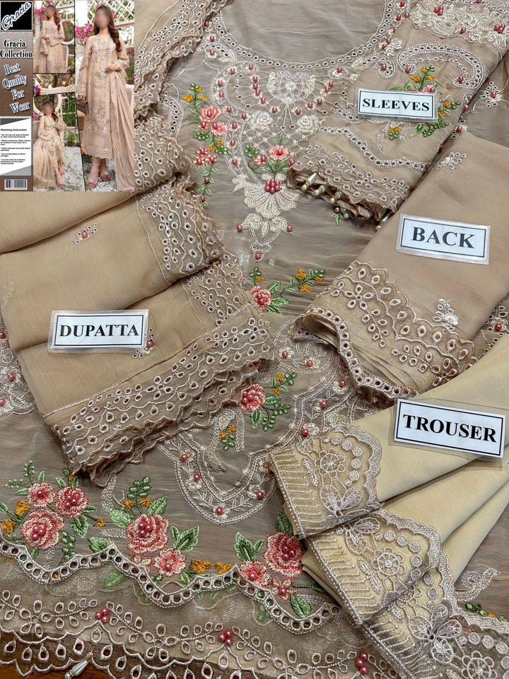 Maria B Chiffon Suit-Aarasta