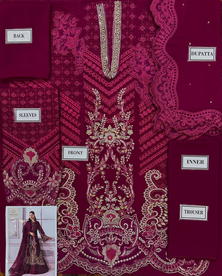 Maria B Chiffon Suit-Aarasta