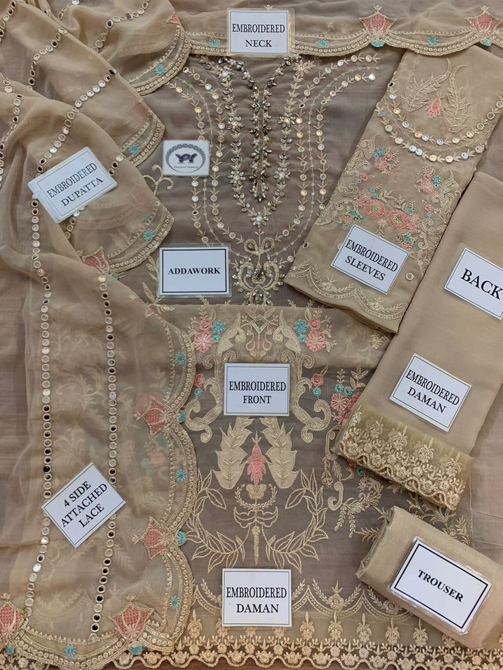 Maria B Chiffon Suit-Aarasta