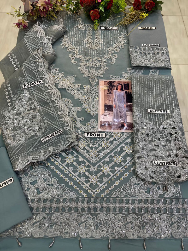 Maria B Organza Suit-Aarasta