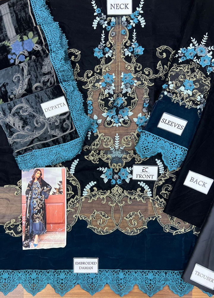 Maria B Velvet Suit-Aarasta