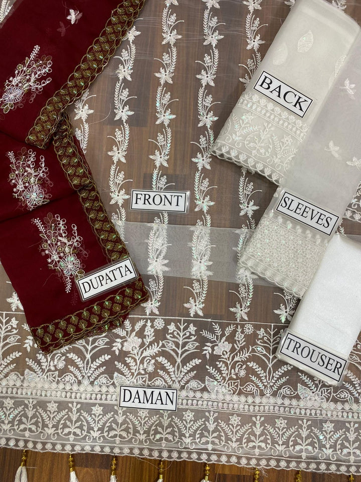 Maria B Organza Suit-Aarasta