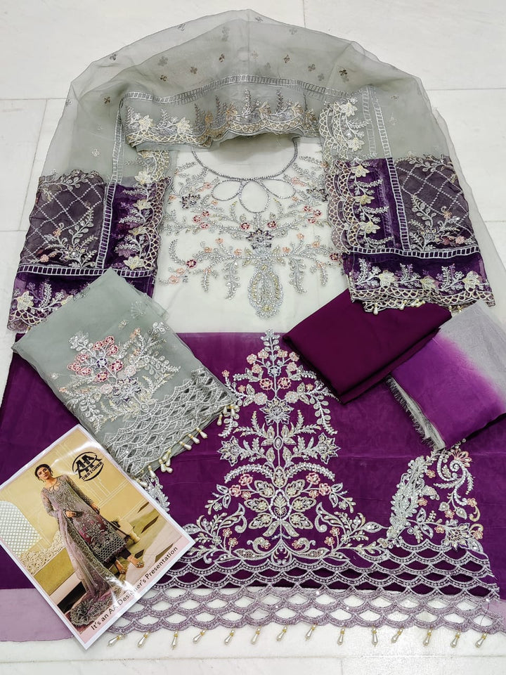 Maria B Organza Suit-Aarasta