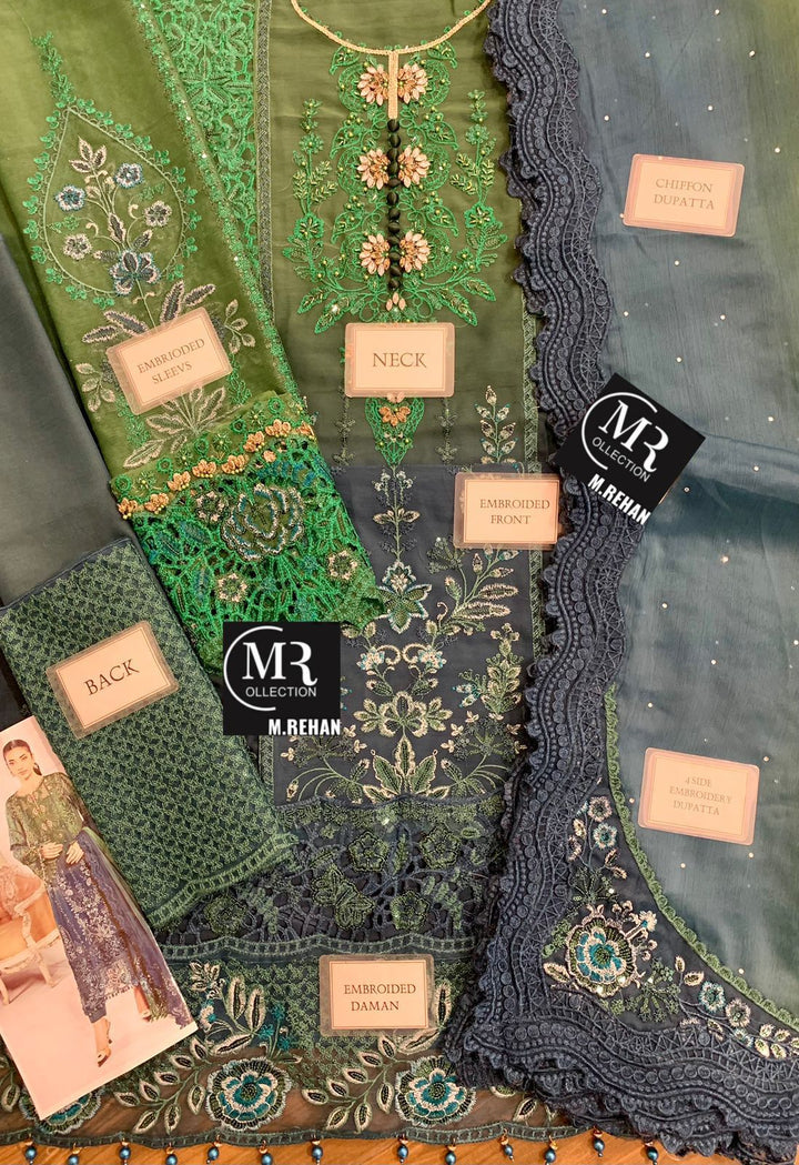 Maria B Chiffon Suit-Aarasta