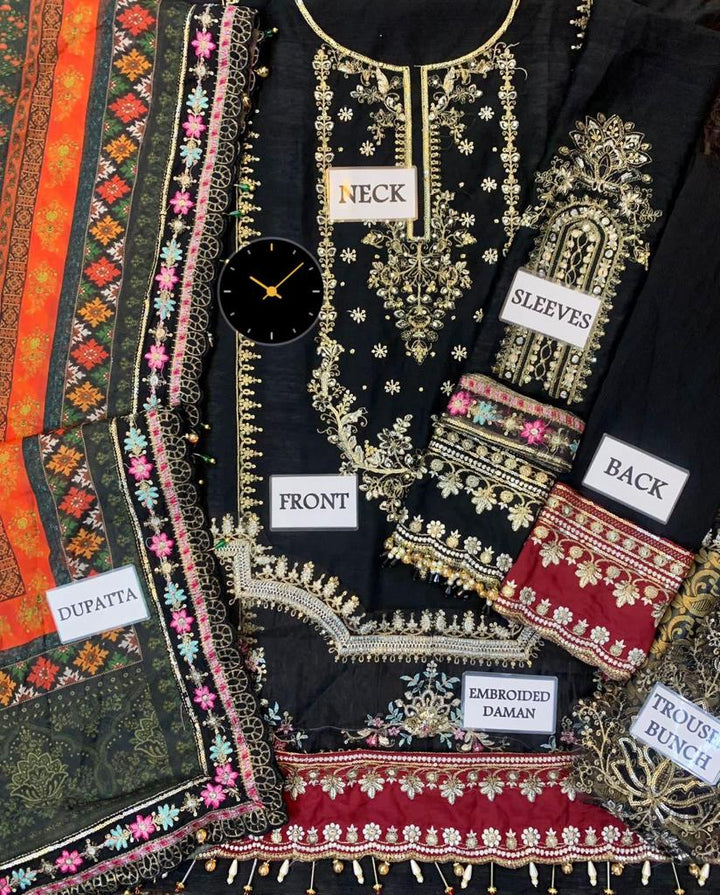 Maria B Chiffon Suit-Aarasta