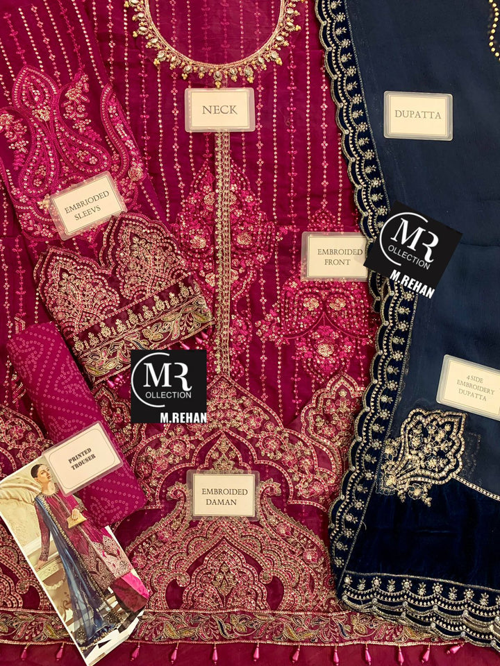 Maria B Chiffon Suit-Aarasta