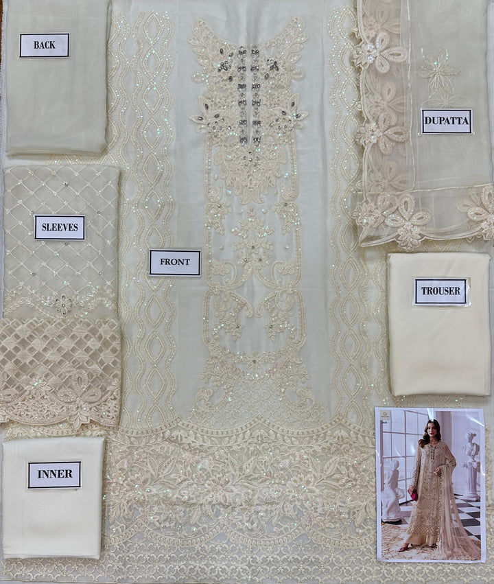 Maria B Chiffon Suit-Aarasta