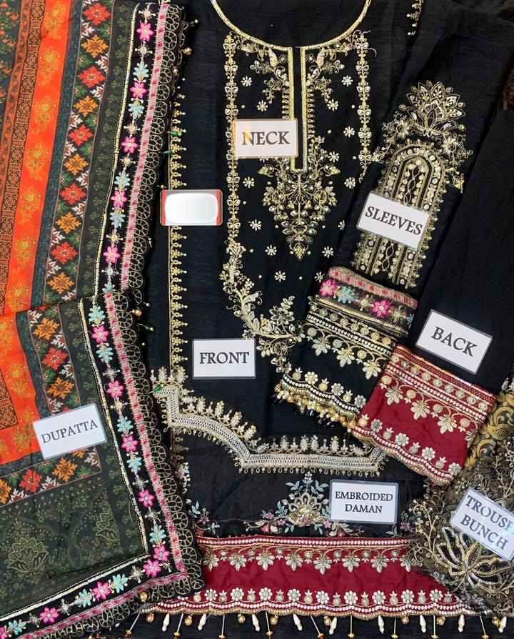 Maria B Chiffon Suit-Aarasta