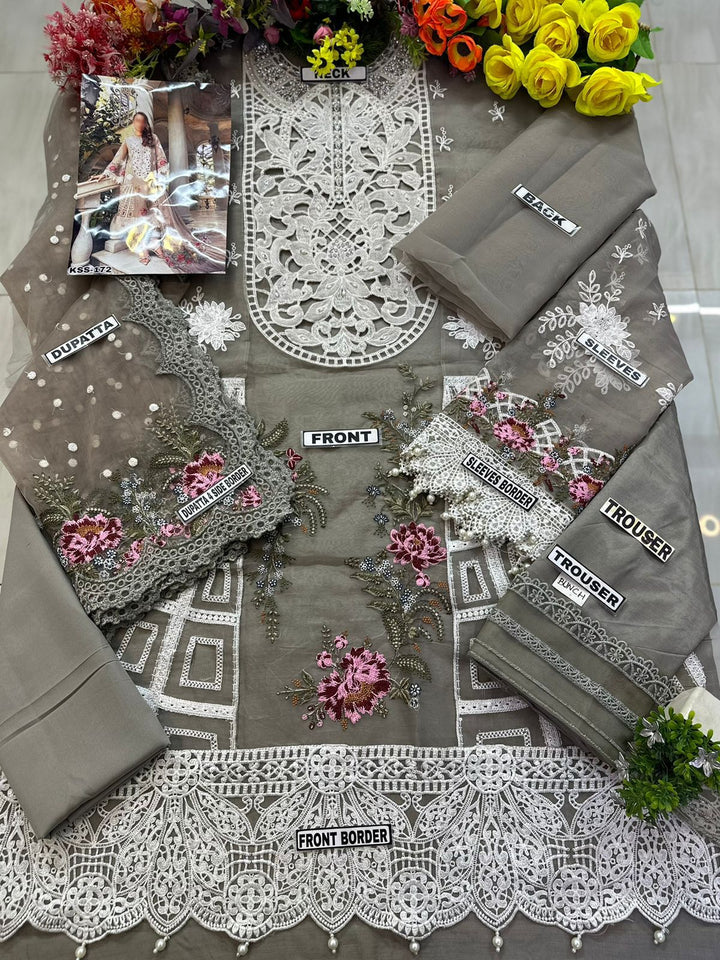 Maria B Organza Suit-Aarasta