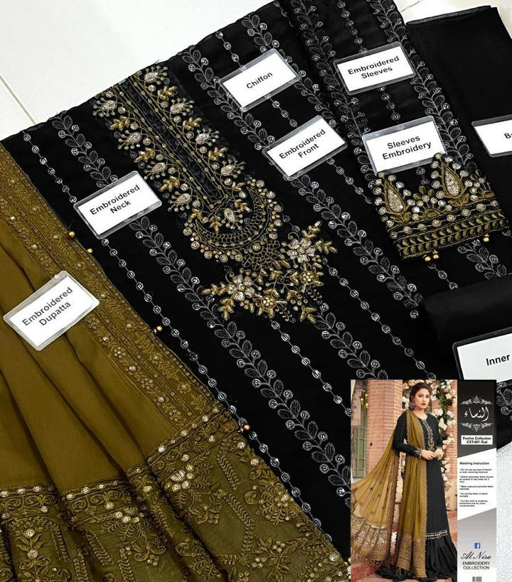 Maria B Chiffon Suit-Aarasta