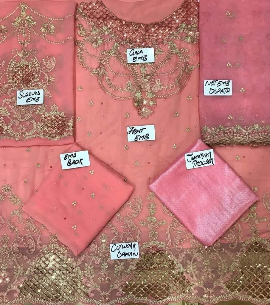 Maria B Chiffon Suit-Aarasta