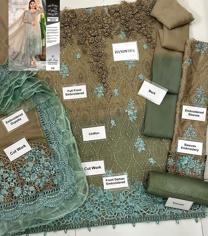 Maria B Chiffon Suit-Aarasta