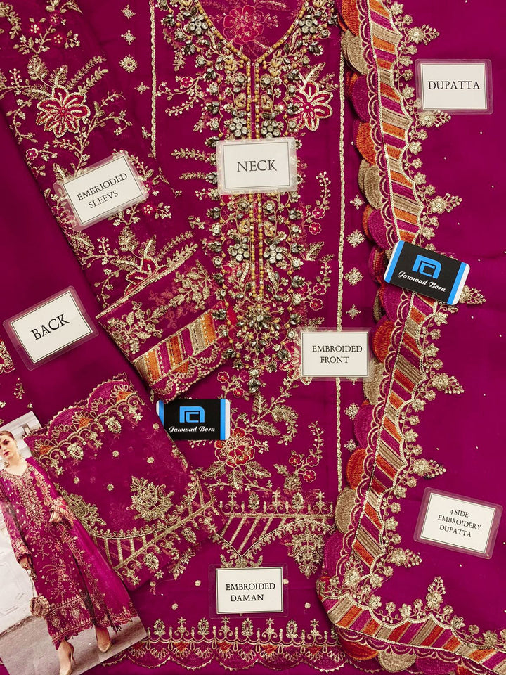 Maria B Chiffon Suit-Aarasta